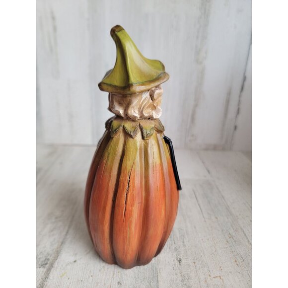 Fall pumpkin patch scarecrow cat Halloween vintage home decor figure - Picture 4 of 8
